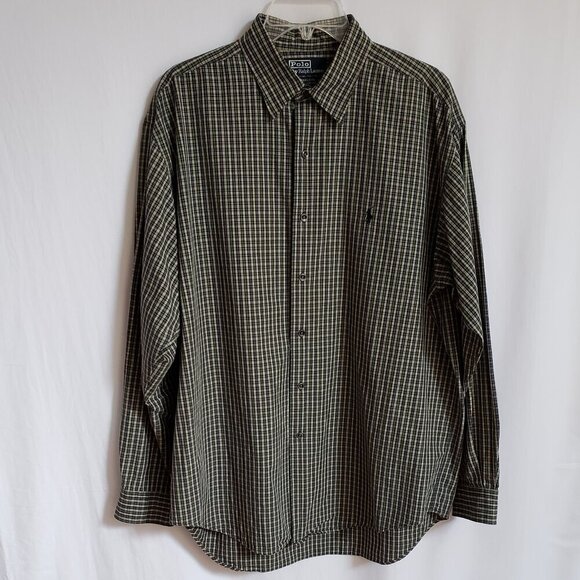 Polo Ralph Lauren Other - Polo Ralph Lauren - Mens Blue and Green Plaid Cotton Shirt. Size Large